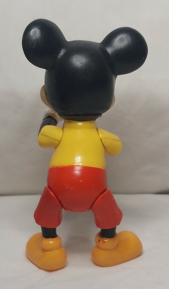 Plastic Mickey Mouse Walt Disney Production Vintage. Movable