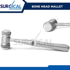 MEAD Mallet 7.5" Head 8oz with 2 Replaceable Nylon Caps Stainless German Grade