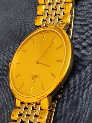 Men's Omega De Ville 32 mm Watch, Gold Dial, Two Tone Gold-Plated Bracelet - Picture 5 of 9
