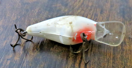 Vintage 2 1/4" Mann's Razorback Squarebill Crankbait Rattling Fishing Lure - Picture 4 of 4