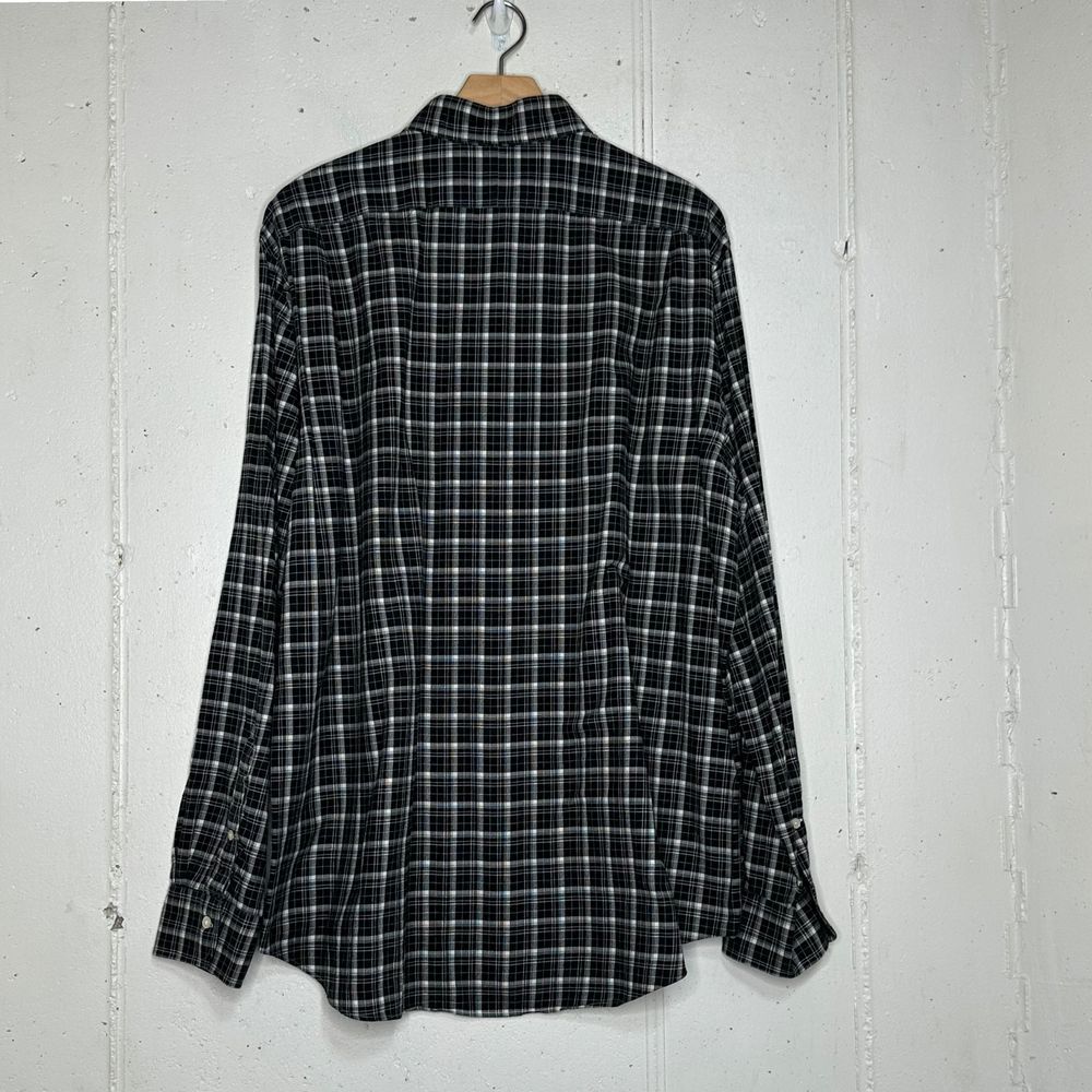 Polo Ralph Lauren Black Plaid Flannel Button Down Long Sleeve Shirt Preppy thumbnail 5
