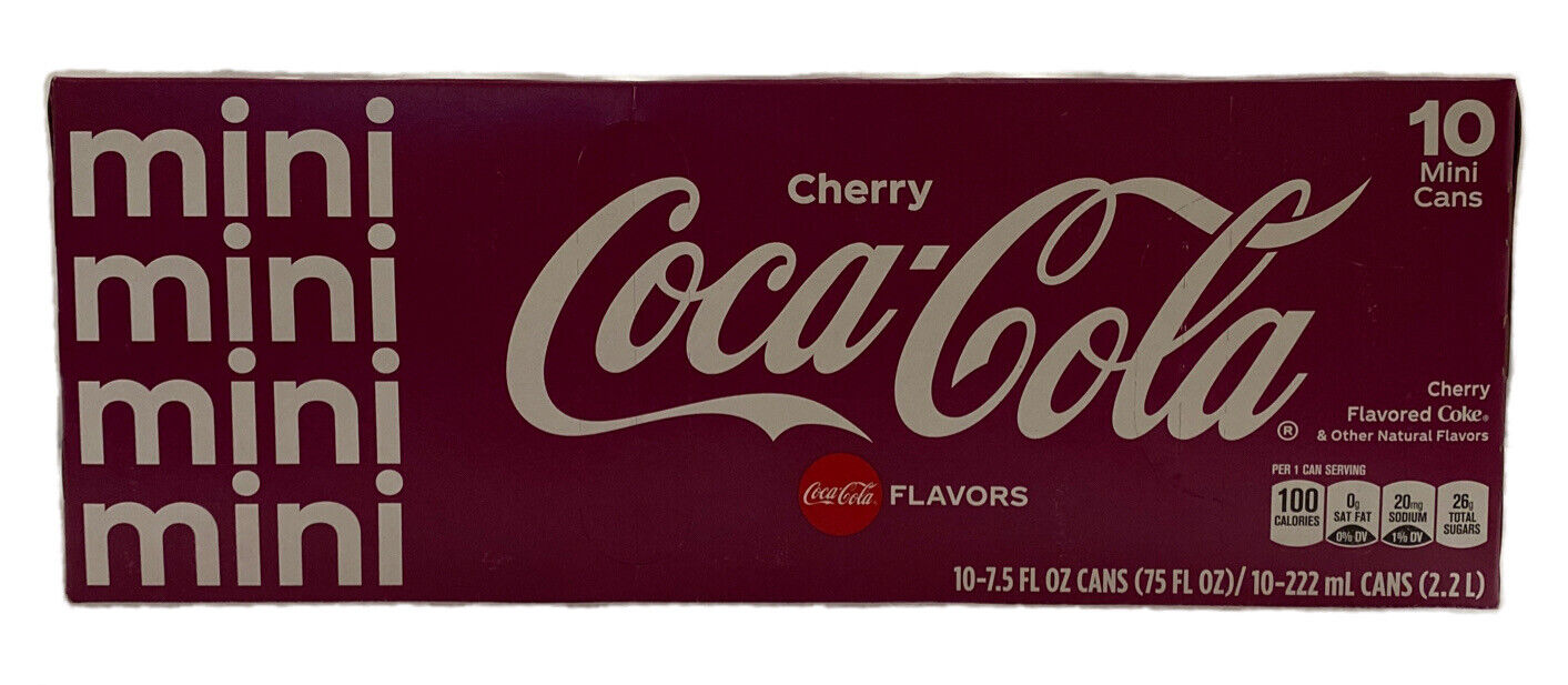 Coca-Cola Soda Pop Flavored Cherry Mini Cans - 10-7.5 Fl. Oz. - Vons