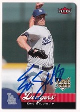 ERIC STULTS SIGNED AUTO'D 2007 FLEER CARD #50 LOS ANGELES DODGERS PADRES