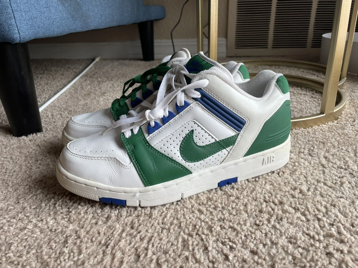 2004 Nike Air Force 2 Green and White Men’s Shoe Size 10 Vintage