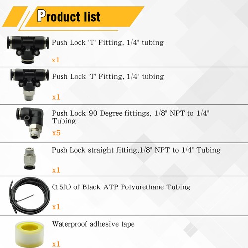 Kit de montaje de vacío negro para vehículos turbo PUSH LOCK compuerto de residuos y solenoide - Imagen 5 de 10