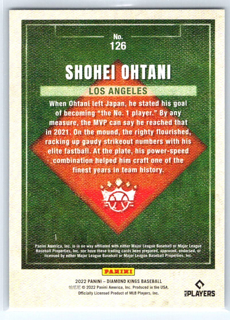 Carte à Collectionner Shohei Ohtani - 2022 Diamond Kings #126 - PSA 10