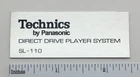 Technics SL-110 Turntable Badge Logo Custom Made Aluminum