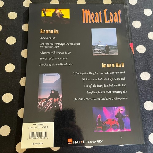 Meatloaf Bat Out of Hell I and II Songbook Tablature Music Lyrics Guitar Piano - Picture 3 of 6