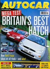 AUTOCAR MAGAZINE 09-SEP-98 - Ford Focus, Porsche Boxster, Audi TT, Impreza WR