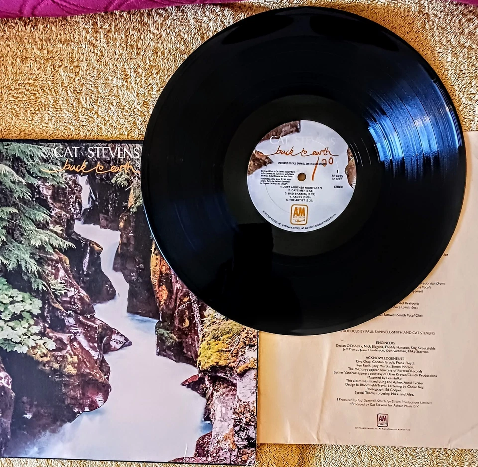 CAT STEVENS BACK to EARTH 1978 A&M RECORDS VINYL ALBUM LP-VINTAGE V,VG CEX - Image 4 of 4
