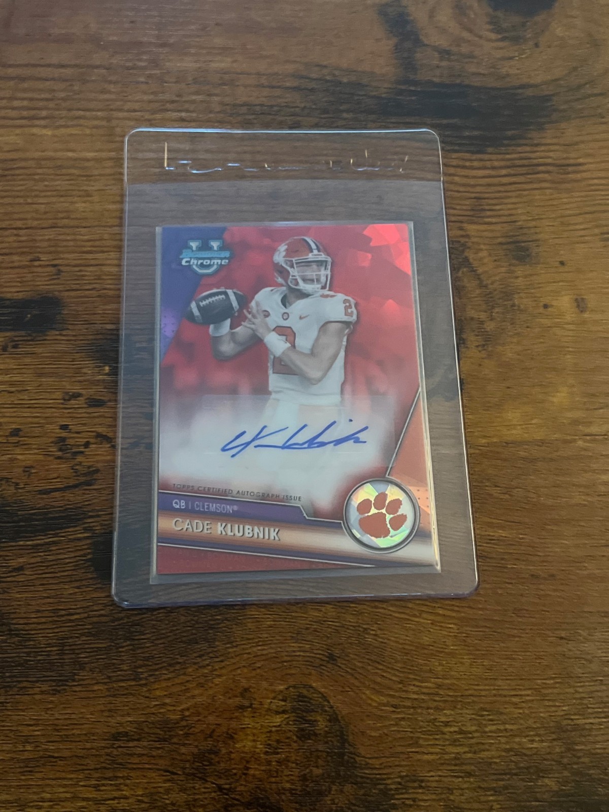 2023 Bowman U Chrome Cade Klubnik Auto Red Sapphire Refractor /5