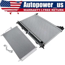 Engine Coolant Radiator & AC Condenser for Nissan Murano 15-19 3.5L Auto Trans.