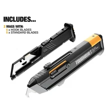 TOUGHBUILT Reload Utility Knife With 2 Mags 3/4-in 10 -Retractable Blade