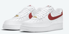 nike air force 1 low 07 leather white team red