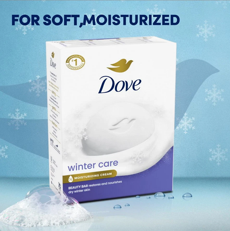 Dove Beauty Bar Cuidado de Invierno Edición Limitada Hidratante 3.75oz Elige 1-16 Barras Foto 3 de 4