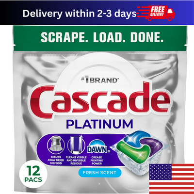 Cascade Platinum Dishwasher Pods, Dishwasher Detergent, Dish Detergent Soap