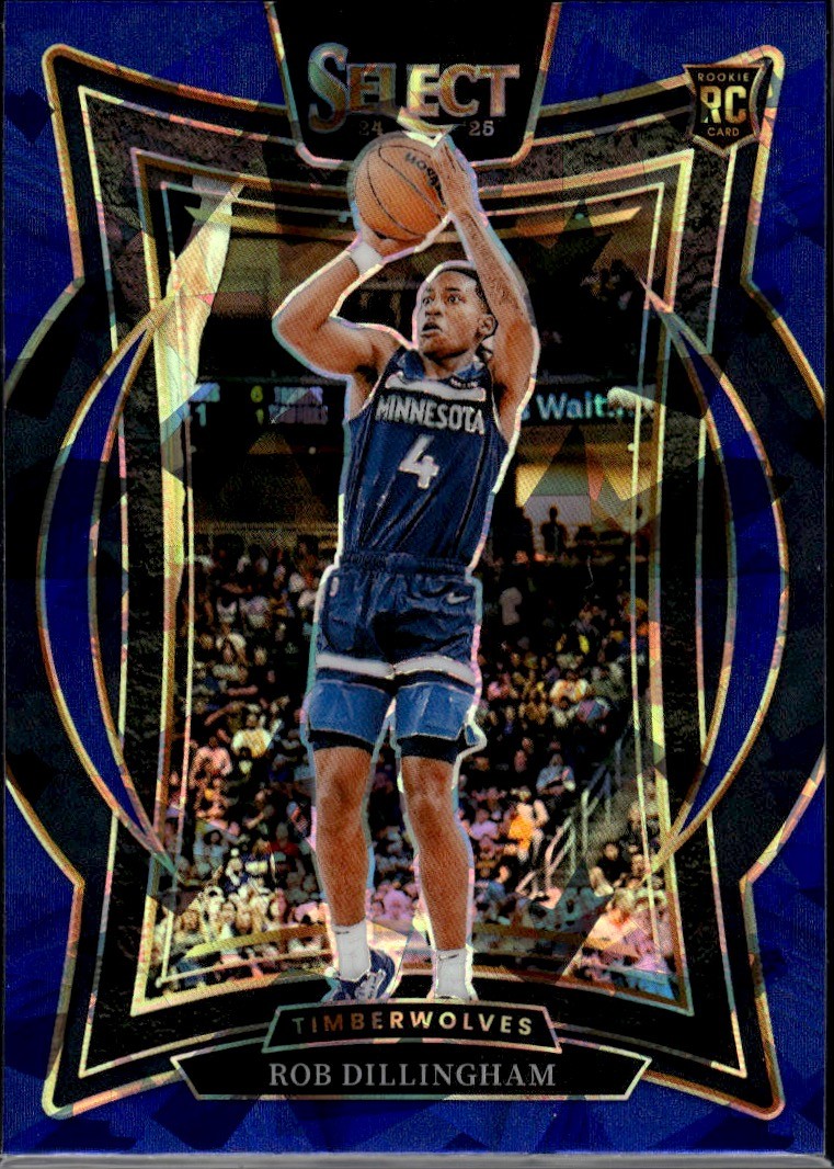 2024-25 Panini Select - Rob Dillingham - #84 Blue Cracked Ice Prizm Timberwolves