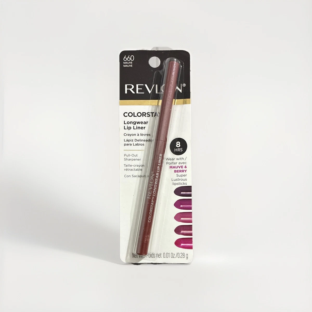 Crayon à Lèvres Revlon ColorStay - Rouge - Avec Taille-Crayon Intégré - 0,28g - Neuf