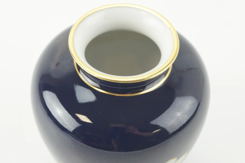 Hutschenreuther Porzellan Vase Kobalt Blumenvase Dekor H 12 cm ✅ - Bild 3 von 4