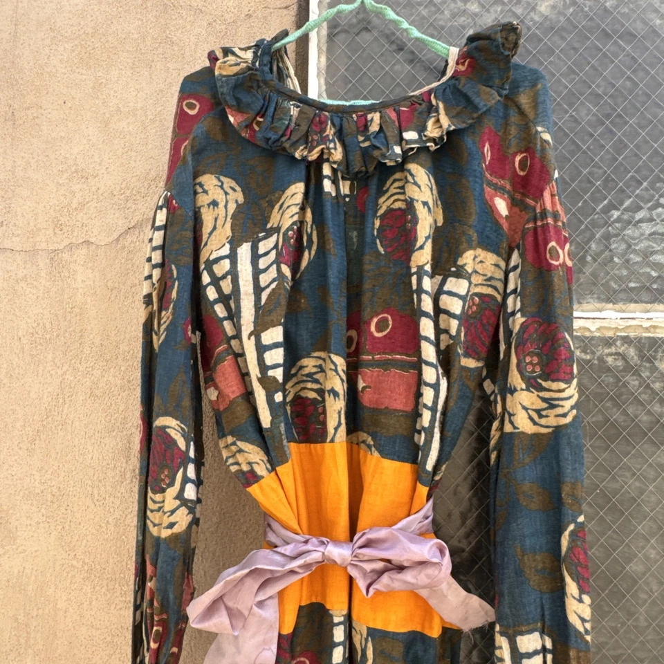 古董 20 世纪新艺术运动水果印花小丑连身裤万圣节服装复古 — 第 2/4 张图片