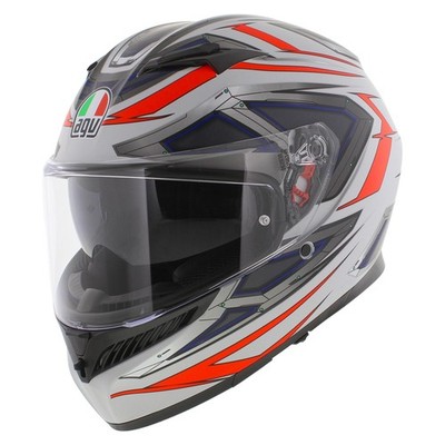 AGV K3 fullface motorcycle helmet Space matt white blue red