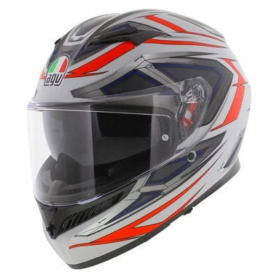 Casque moto intégral AGV K3 Space mat blanc bleu rouge - Photo 1/4