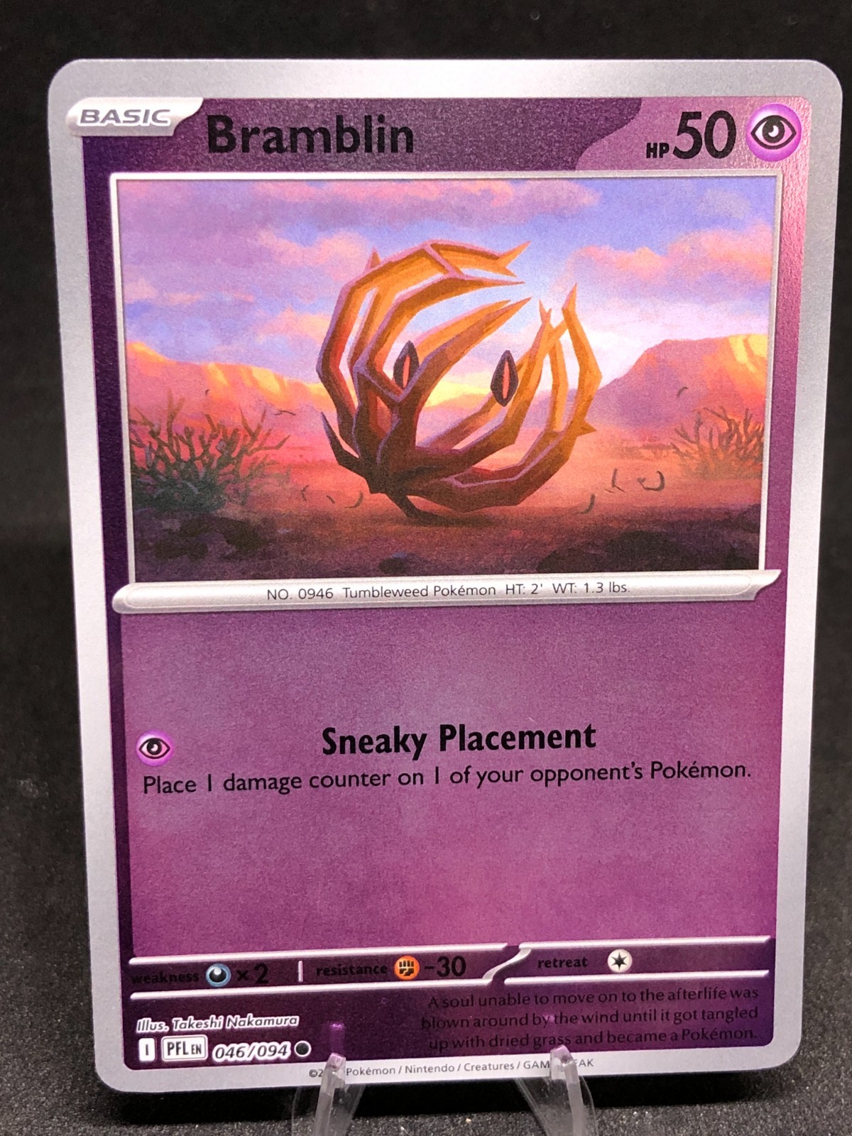 Pokémon TCG Bramblin 046/094 Phantasmal Flames Reverse Holo NM