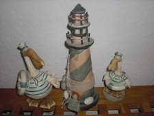 Leuchtturm & Pelikane ,Maritime Dekoration Keramik