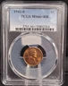 1941 S PCGS MS66+ RD Lincoln Wheat Cent Coin