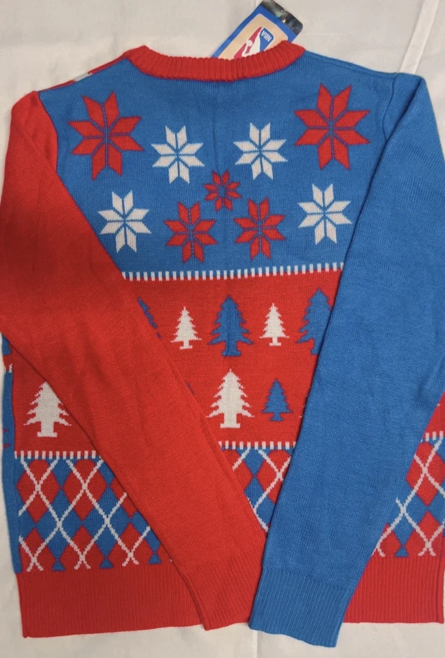 NBA OKC UNISEX CHRISTMAS SWEATER SIZE-M(10/12) NEW WITH TAGS - Image 4 of 4