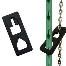 2 Pack T Post Puller Plates Cast Iron Heavy Duty Fence Post Removal Farm Garden