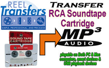 RCA Sound Tape Cartridge Transfer SERVICE to Digital MP3 - 1/4" Audio