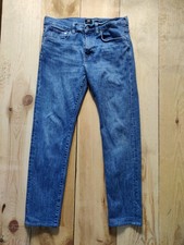 EDWIN JEANS BLUE W32 L30 DENIM ED-80 MID RISE SLIM TAPERED ZIP FLY MENS 32X30
