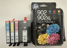 Genuine HP 902XL Ink Cartridges Black/Color OfficeJet 6960 6968 Exp: 12/2027
