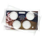 Empty Plastic Lens With Brown Insert Holds 4 Coins Small Dollar