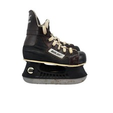 Vintage Bauer Challenger Kids Ice Hockey Skates Black Brown Youth Size 10-11