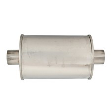 2 Inletoutlet X 13.75 Overall Length Ultra Quiet Muffler Resonator Silver