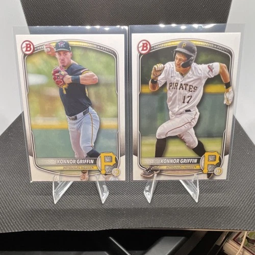 Bowman 2025 Konnor Griffin Prospects 2 Card Lot Pittsburgh Pirates MLB