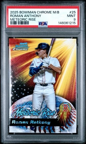 2025 Bowman Chrome Meteoric Rise M/B Roman Anthony PSA 9 Red Sox