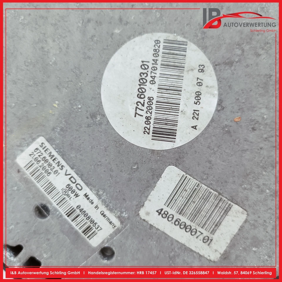 MERCEDES BENZ S-KLASSE W221 Klimalüfter Elektrolüfter A2215000793 VDO - Image 3 of 3