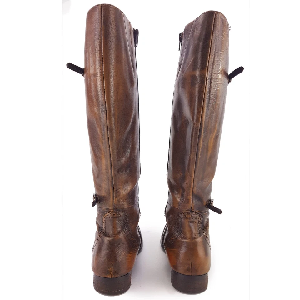 Valerie Stevens Randolph Brown Leather Knee-high Equestrian Riding Boot 8.5 - Image 3 of 4