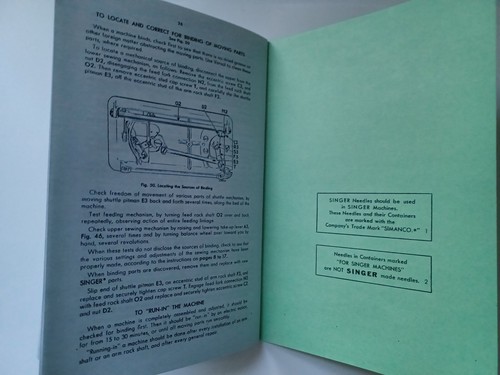 Singer 127 Service Manual, Service and Timing, also 128 Machines - Picture 12 of 15