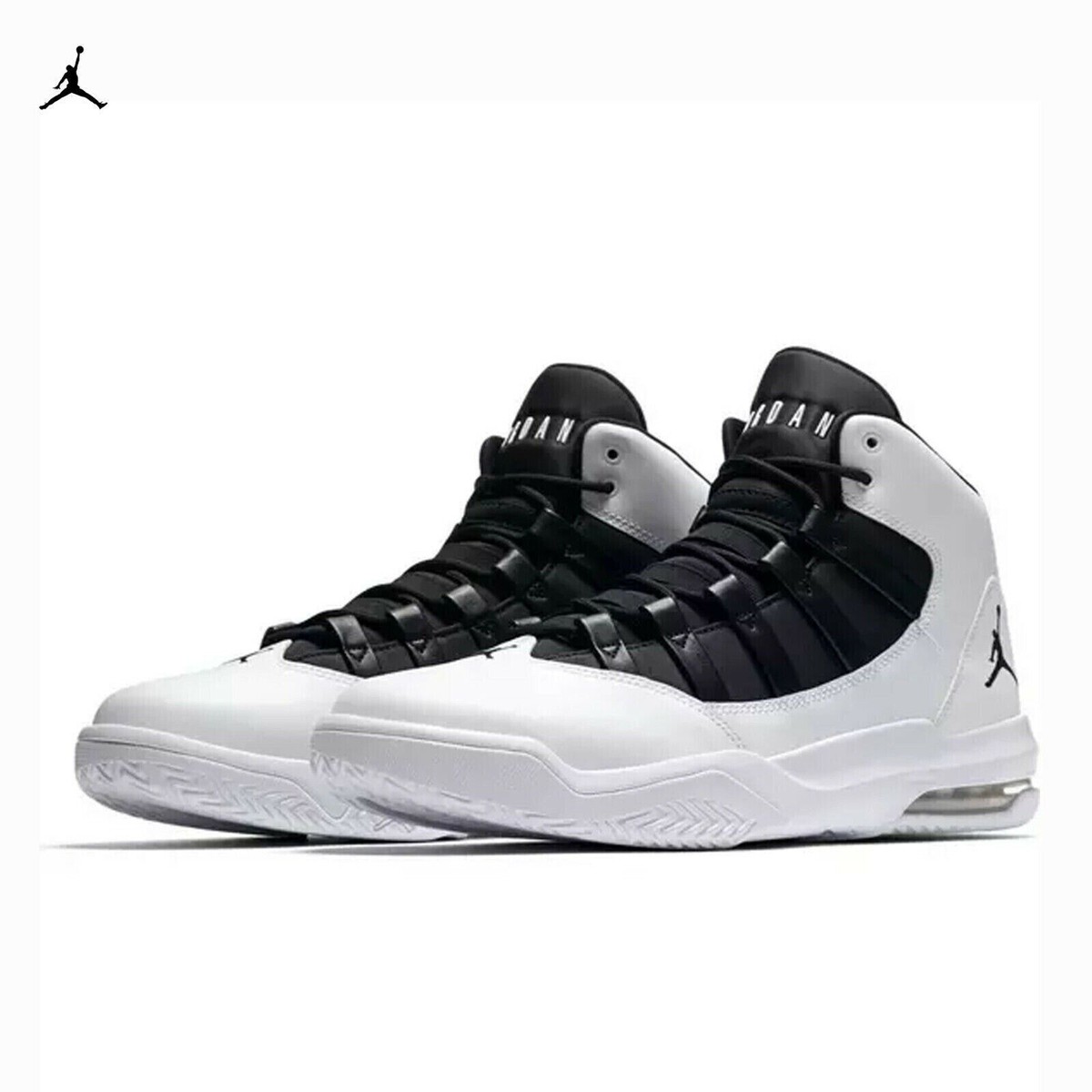 Jordan Men\'s Max Aura AQ9084 100  White/Black/Black Size 9.5 Jordan Max Aura Black White Men main image 3