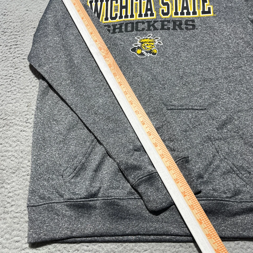 Wichita State Shockers Sweatshirt Hoodie Mens Small Gray Pullover Jacket Pocket - Image 4 of 4