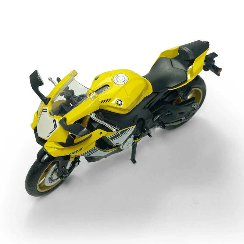 1:12 Yamaha YZF-R1 Motorrad Modell Die Cast Spielzeug fur Kinder Sammlung Gelb - Bild 3 von 4
