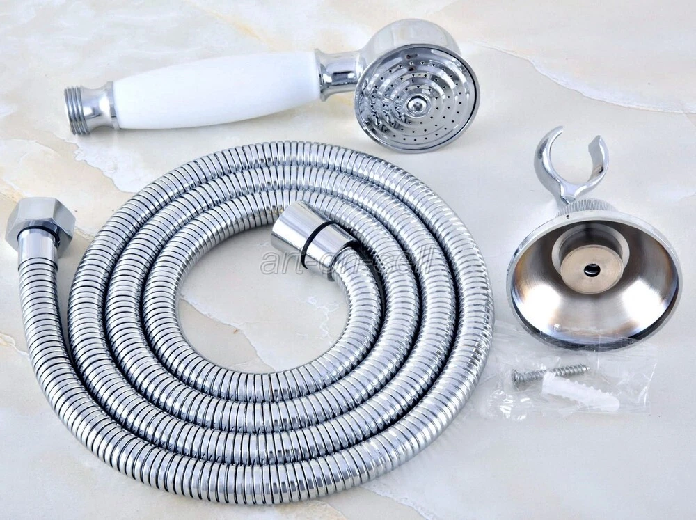 Chrome Brass Bathroom Ceramic Handheld Shower Spray Head+1.5m Hose+Wall Bracket
Opens in a new windo