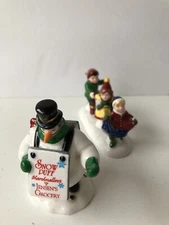 Dept 56 "He Led Them Down The Streets of Town" 54927 Snowman Jensen's Grocery