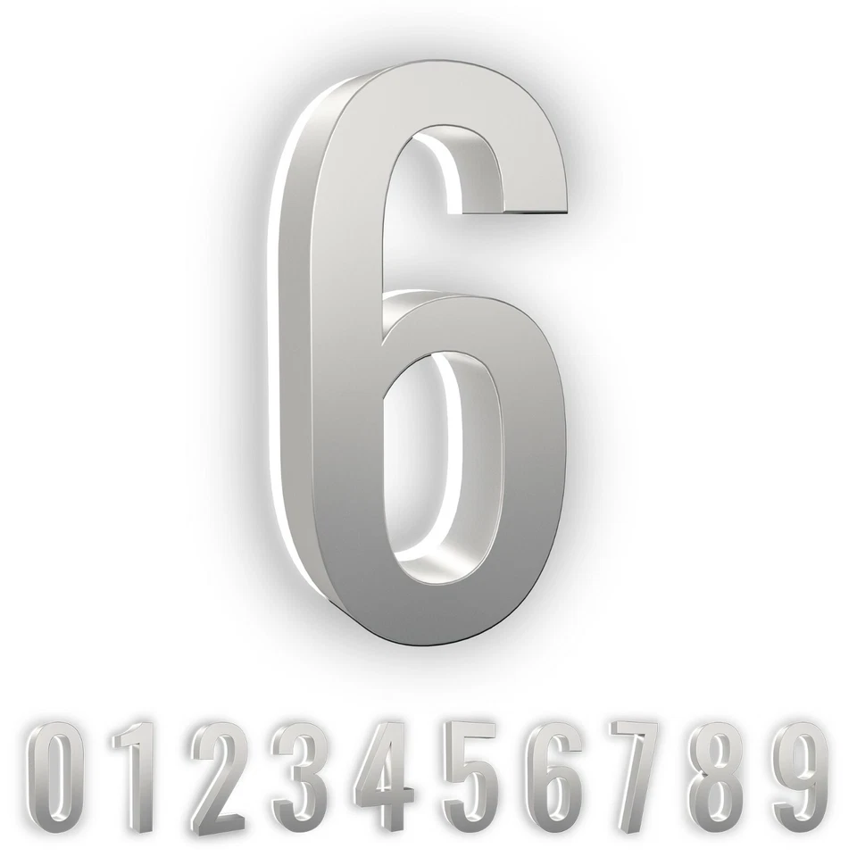 7" Steel Backlit LED 6000K Illuminated Address Numbers, Modern Look Number - Image 2 of 4