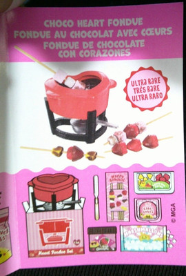 NEW MGA miniverse Make It Mini food Valentines ULTRA RARE CHOCO HEART FONDUE