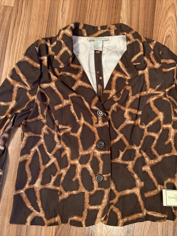 Requirements XL Animal Print Blazer New Price 44 - Image 2 of 4